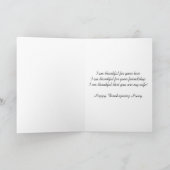 妻のための感謝祭カード シーズンカード (内部)