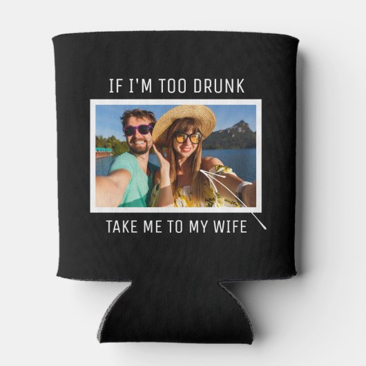 妻のところへ連れてって | 面白い夫の写真 缶クーラー (裏面)