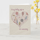 妻のアニバーサリーカードへ カード (黄色い花)