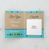 妻のアニバーサリー毎日は特別な青の素朴である カード (内部)