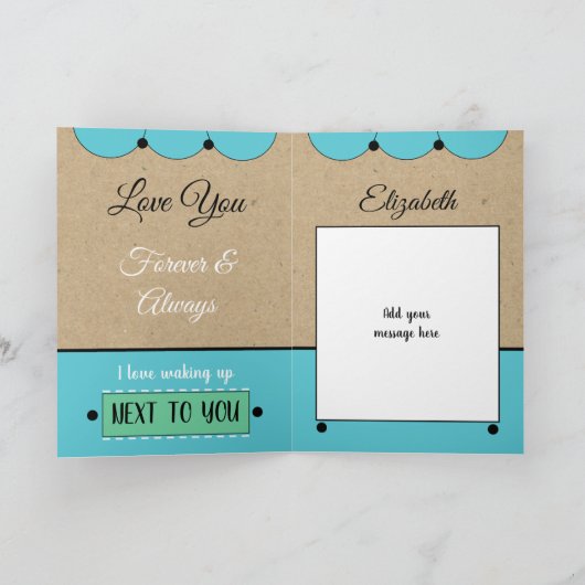 妻のアニバーサリー毎日は特別な青の素朴である カード