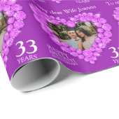 妻のアメジスト記念写真と年ラップ ラッピングペーパー (ロールコーナー)