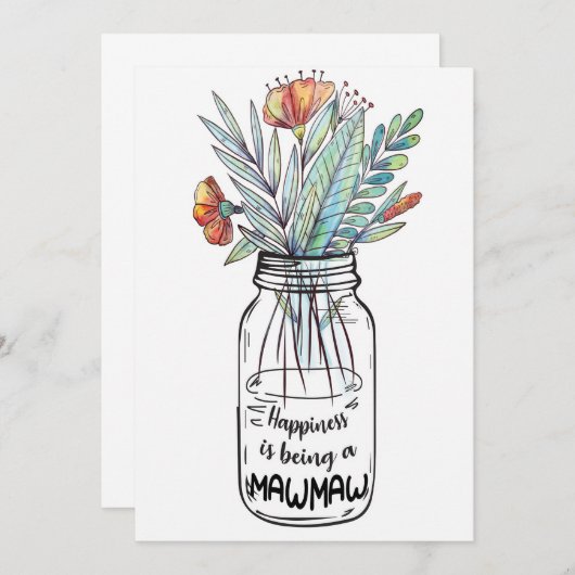 妻のアートの幸せはマウォマであること サンキューカード (正面/裏面)