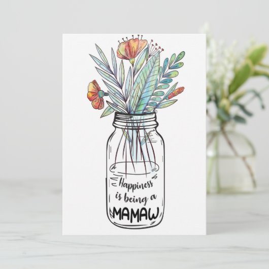 妻のアートの幸せはママであること サンキューカード (スタンド正面)