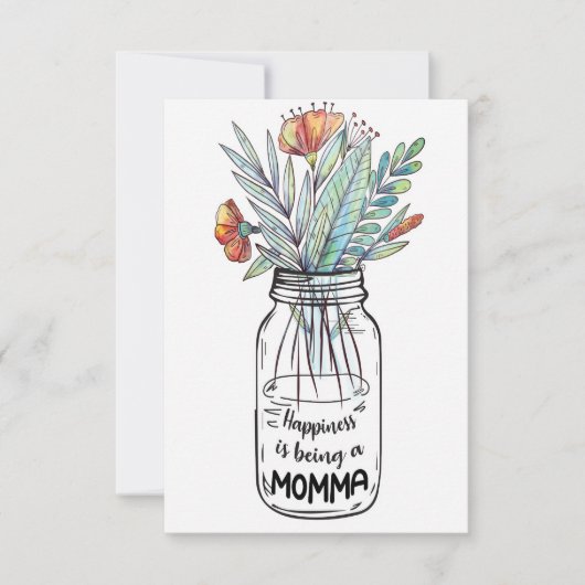 妻のアートの幸せはママであること サンキューカード (正面)