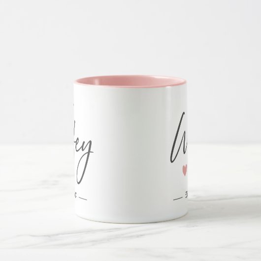 妻のエレガントモダンタイポグラフィ妻 マグカップ (中央)