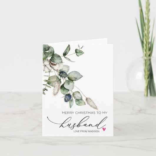 妻のカードからの夫のメリークリスマス カード (正面)