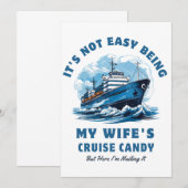 妻のクルーズキャンディの夫である簡単ではない 招待状 (正面/裏面)