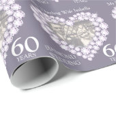 妻のダイヤ結婚モンドの記念日ハートのフォトラップ ラッピングペーパー (ロールコーナー)