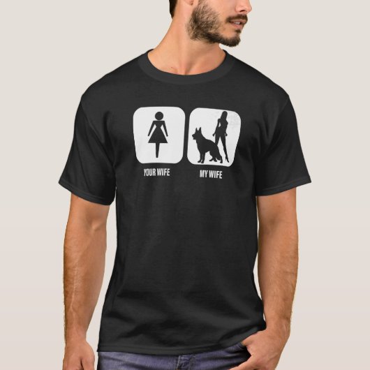 妻のドイツの羊飼いの犬を胡さんのために繕え Tシャツ (正面)