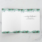 妻のハート写真コラージホリーミストレトークリスマス カード (内部)