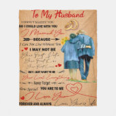 妻のバレンタインデーから夫への愛の手紙 フリースブランケット (正面)