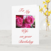 妻のバースデー・カード カード (黄色い花)