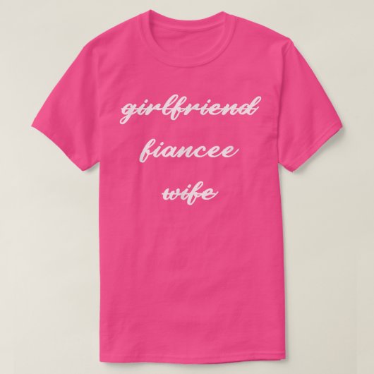 妻のパートナーデザイン婚約した Tシャツ (デザイン正面)