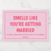 妻のブライダルカスタムキャンドルのメッセージのギフト フードラベル (シングルラベル)