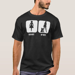 妻のヨークシャー・テリアをヨークシャーテリア Tシャツ
