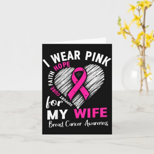 妻の乳がん啓発のためNKを着用 カード (黄色い花)