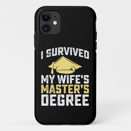 妻の修士号取得おめでとう…僕は生き残りました Case-Mate iPhoneケース (裏面)