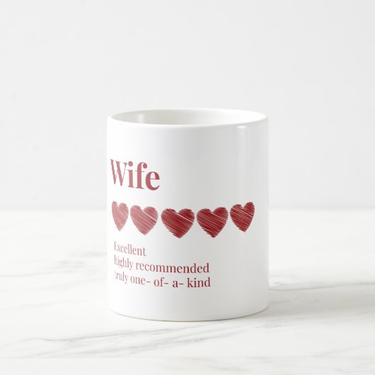 妻の優れた非常に推奨マグカップ コーヒーマグカップ (中央)