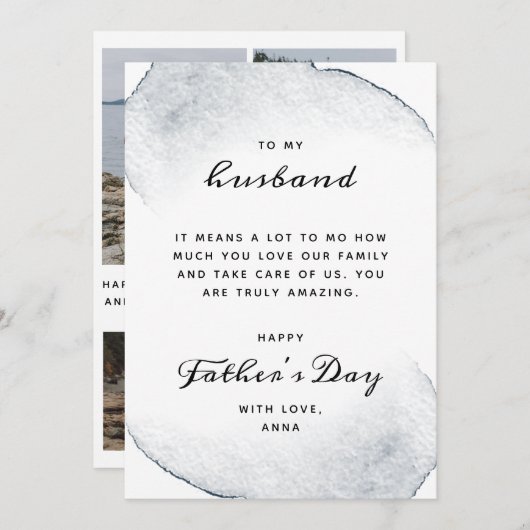 妻の写真から夫のデイカード シーズンカード (正面/裏面)