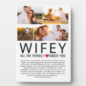 妻の写真コラージュ 愛していることリスト フォトプラーク (正面)