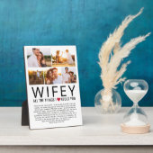 妻の写真コラージュ 愛していることリスト フォトプラーク (側面)