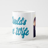 妻の写真スカイブルージャイアントコーヒーマグ ジャンボコーヒーマグカップ (正面)