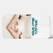 妻の写真 グリーンiPhoneケース Case-Mate iPhoneケース (裏面 (横))