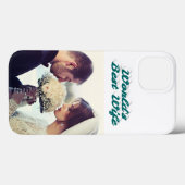 妻の写真 グリーンiPhoneケース Case-Mate iPhoneケース (裏面 (横))