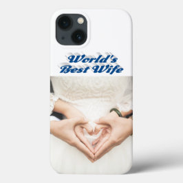 妻の写真 海 ブルー iPhone カーショ 13ケース