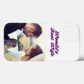 妻の写真 紫色 iPhone カーショック Case-Mate iPhoneケース (裏面 (横))
