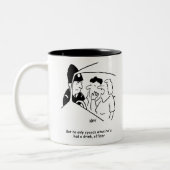 妻の夫がドリンクの運転手 ツートーンマグカップ (左)