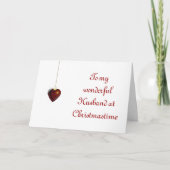 妻の夫のためにクリスマスを祝う シーズンカード (正面)