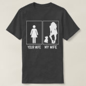 妻の夫Fへのおもしろいヨークシャーテリア Tシャツ (デザイン正面)