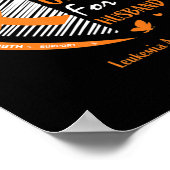 妻の女性I衣服オレンジ夫の白血病A ポスター (角)