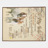 妻の恋人|妻にとって私は永遠にあなたを愛し、いつも フリースブランケット (正面(横))