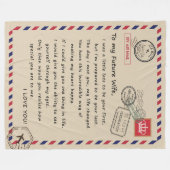 妻の恋人 | To My Future Wife I Love You フリースブランケット (正面(横))