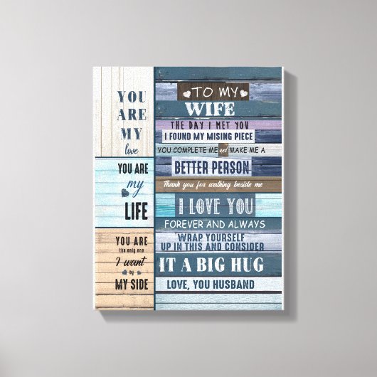 妻の恋人 | To My Wife愛する夫 キャンバスプリント (正面)