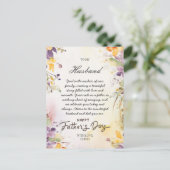 妻の愛から夫を迎える父の日のカード シーズンポストカード (スタンド正面)