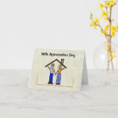 妻の感謝の日の素晴らし主婦 カード (黄色い花)