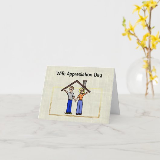 妻の感謝の日の素晴らし主婦 カード (黄色い花)