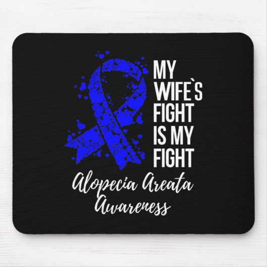 妻の戦いは私の戦いAlopecia Areata認識度 マウスパッド (正面)