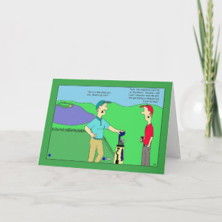 妻の折れた脚のゴルフ誕生日カード カード