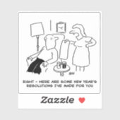 妻の新年の決意おもしろい シール (シート)