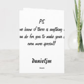 妻の母の日のユーモア カード (裏面)