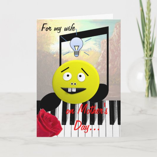 妻の母の日のユーモア カード (正面)