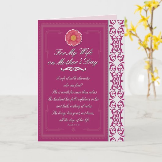 妻の母の日の諺31 カード (黄色い花)