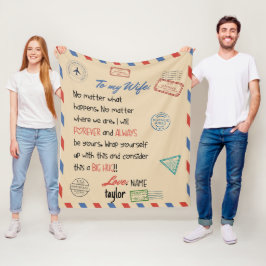 妻の毛布カスタムデザイン結婚のギフト フリースブランケット
