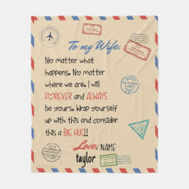 妻の毛布カスタムデザイン結婚のギフト フリースブランケット