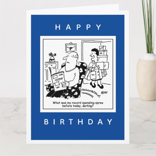 妻の消費生活にショックを受けた夫の連続漫画 カード (正面)